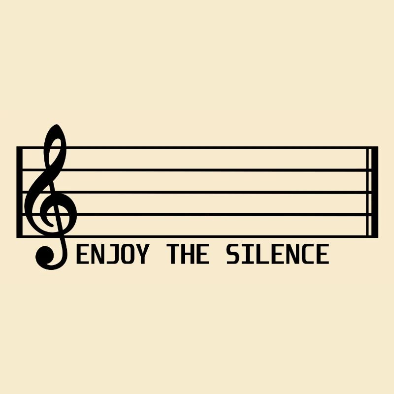 Profitez de l'idée de cadeau de chemise de note de musique de silence