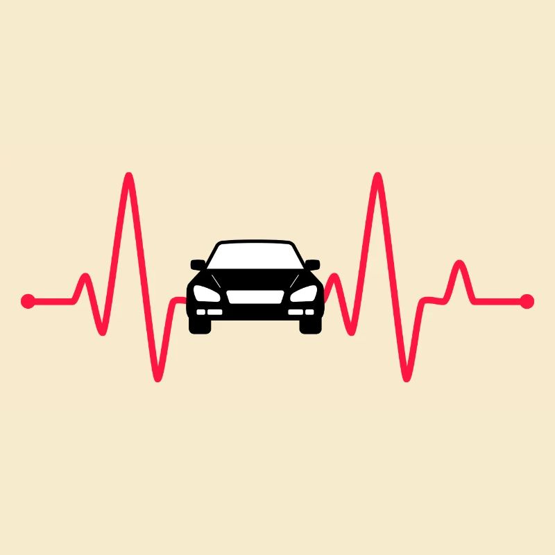 Auto Herzfrequenz Autofahrer Geschenk Automobile