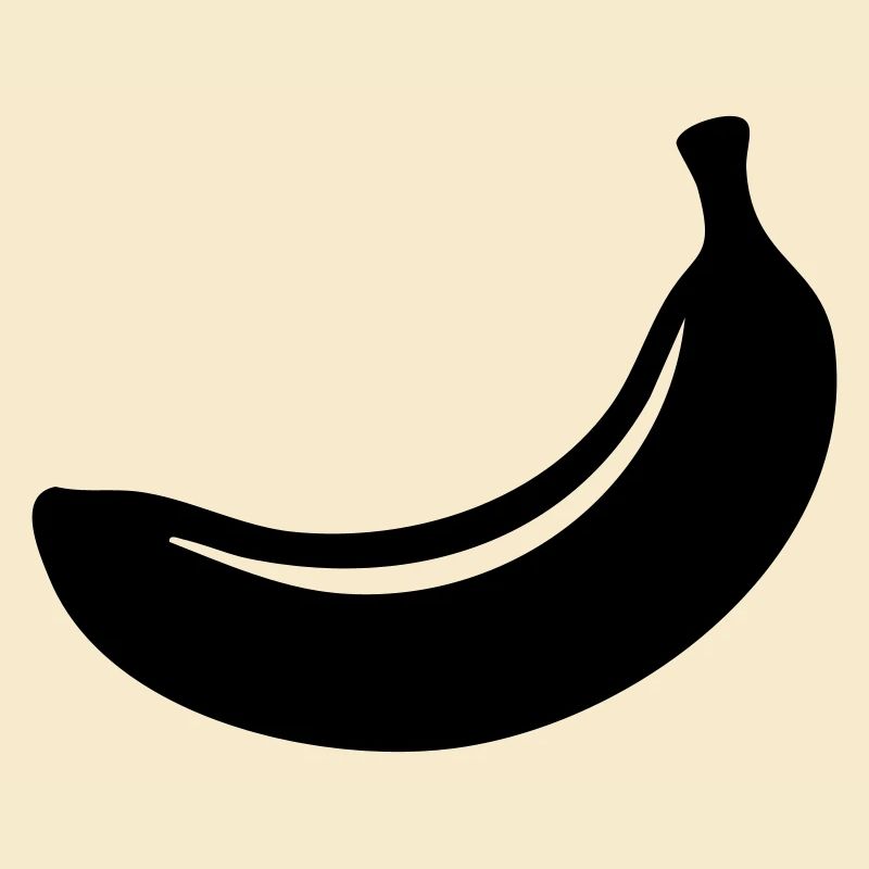 Banana Silhouette – Tropical Fruit Design