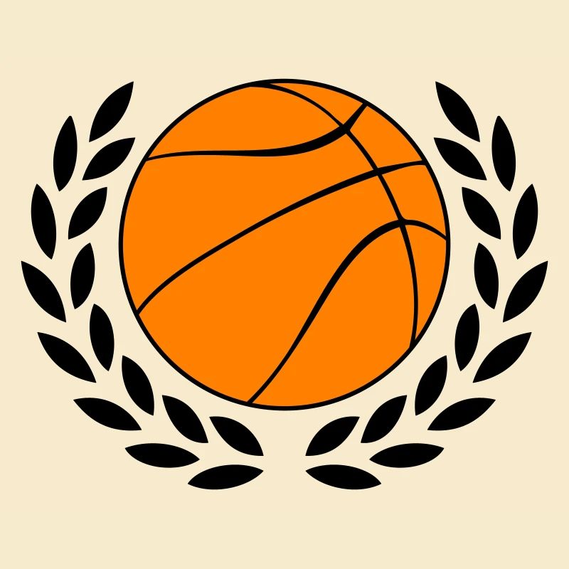 Icône du basket en orange gras