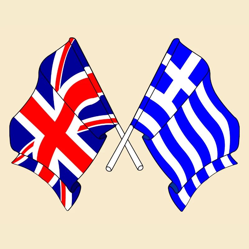 Drapeau Angleterre, drapeau Grèce