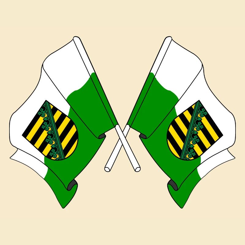 Deux drapeaux de Saxe