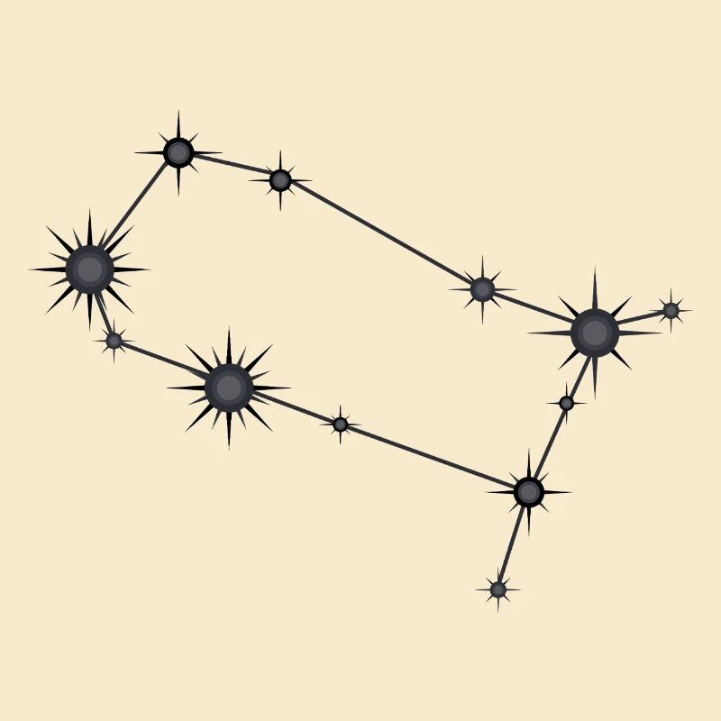 Zwillinge Sternbild Sternzeichen Schwarz & Grau