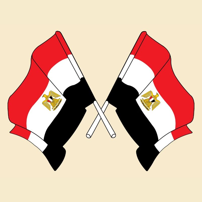 Deux drapeaux Egypte
