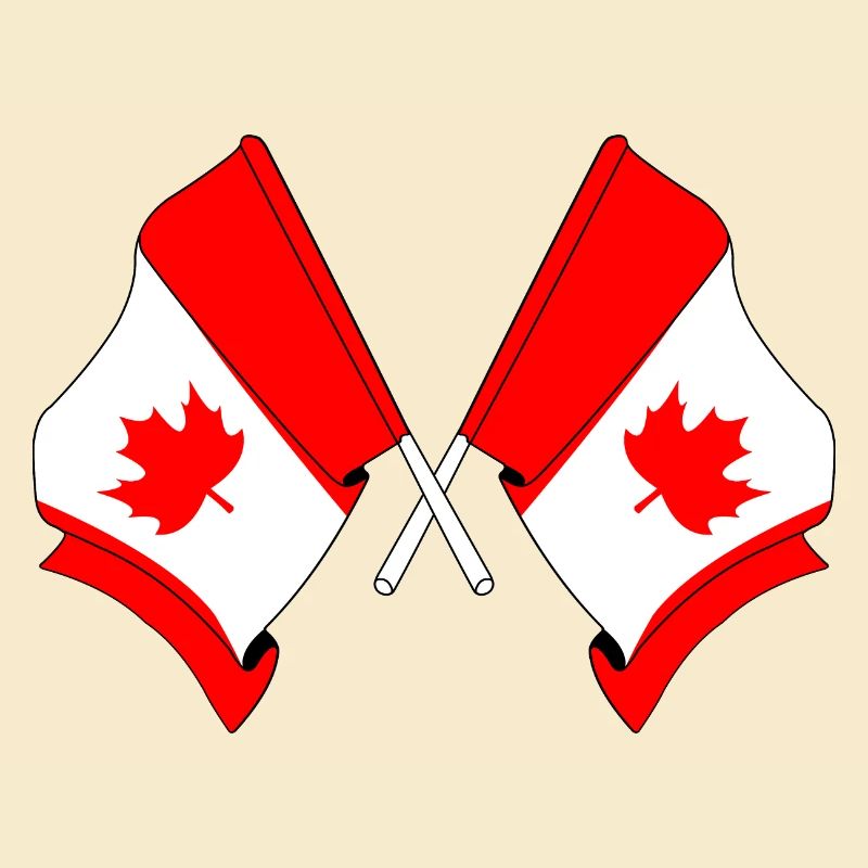 Drapeaux du Canada croisés