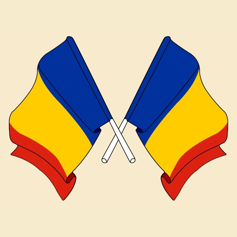 Deux drapeaux Drapeau de la Roumanie, drapeau horizontal m