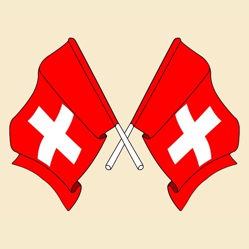 Deux drapeaux Suisse