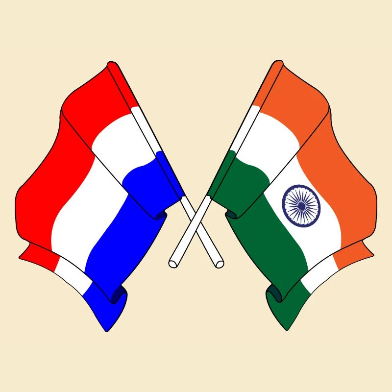 Drapeau des Pays-Bas, drapeau de l’Inde