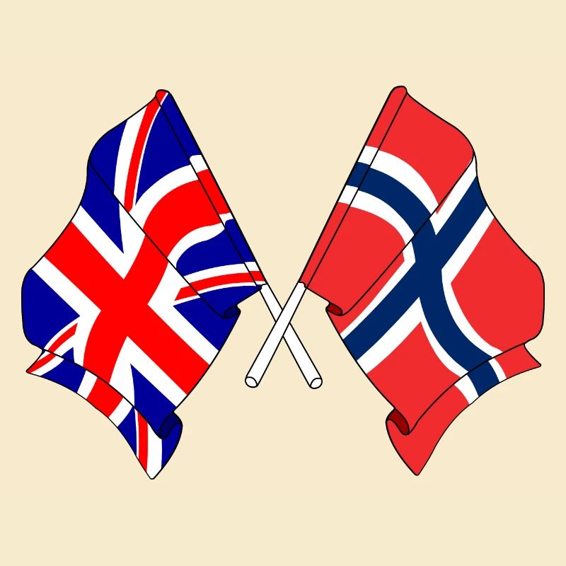 Drapeau Angleterre, drapeau Norvège