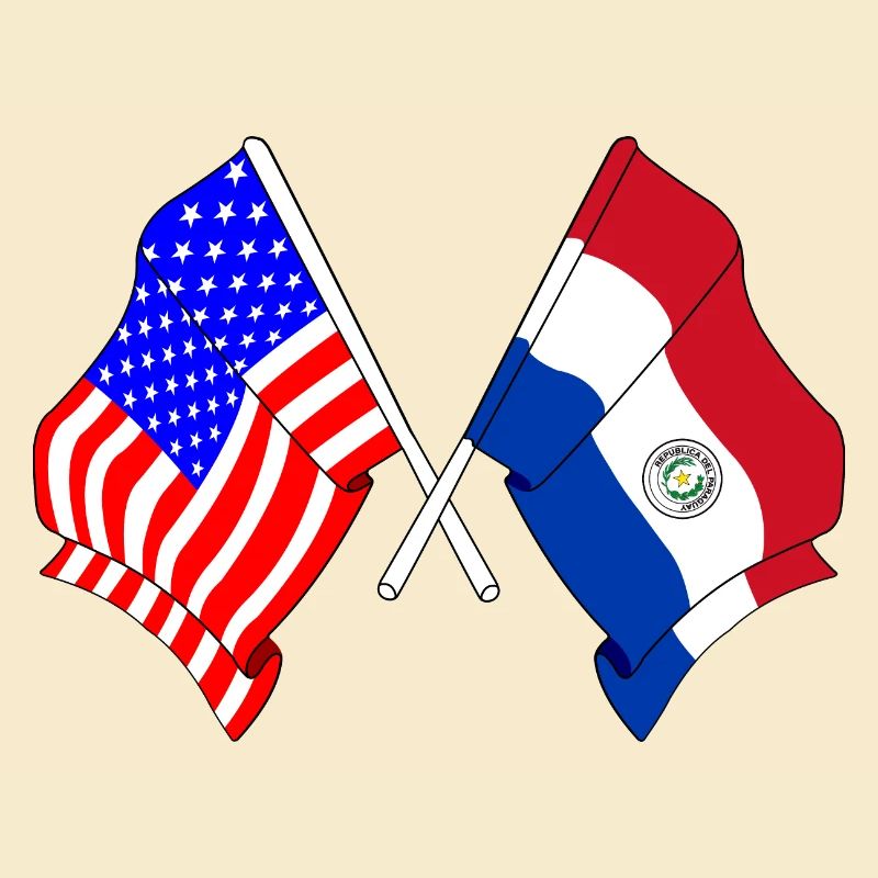 Drapeau des États-Unis, drapeau du Paraguay