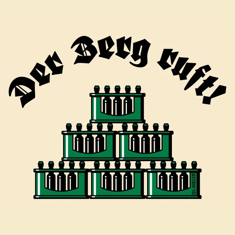 Der Berg Ruft! (Bier / Bierkästen / Grün / Old)