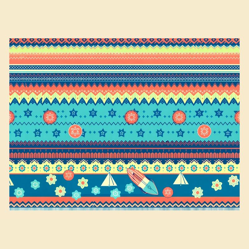 Colorful Boho Winter Pattern