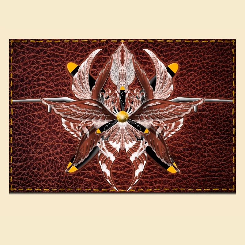Mandala Firewing sur aspect cuir
