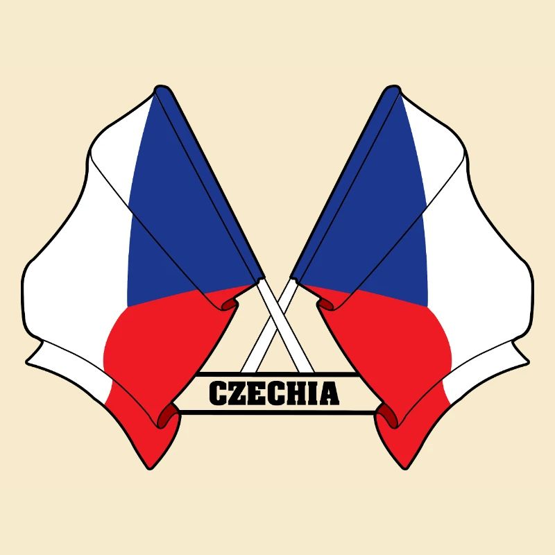 RÉPUBLIQUE TCHÈQUE – Drapeaux croisés