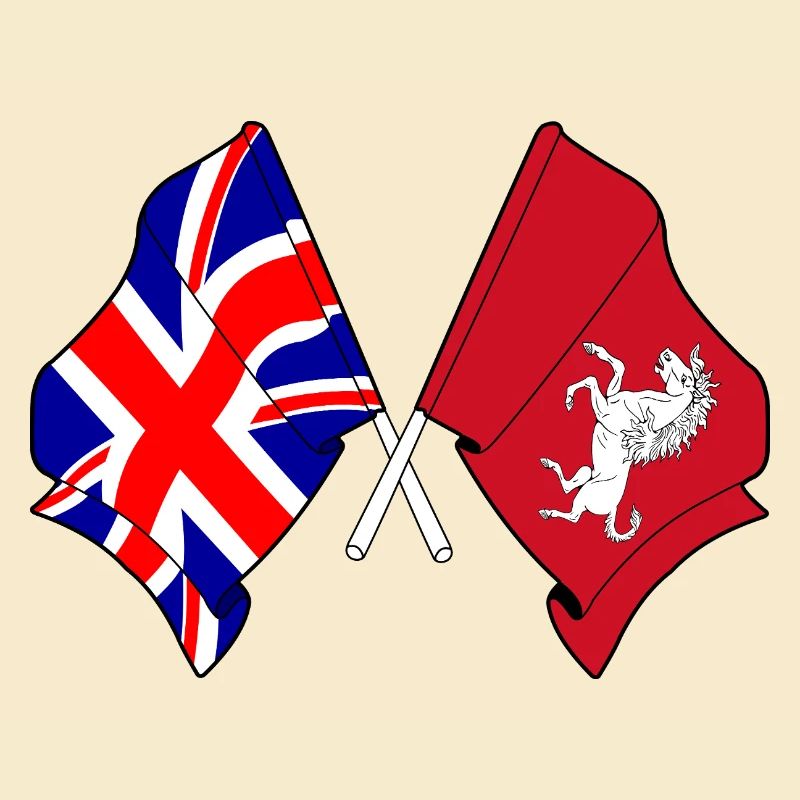 Kent Flag + Great Britain Flag