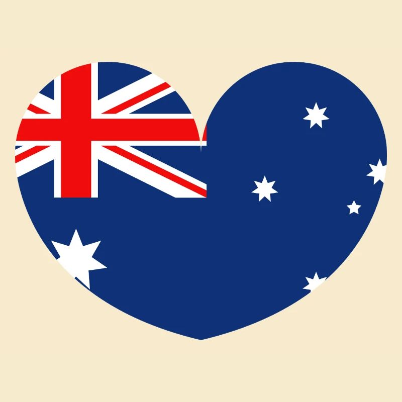 Drapeau australien avec cœur