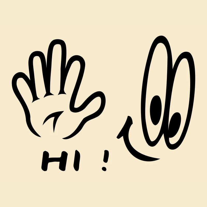 Handzeichen, Hi , Comic