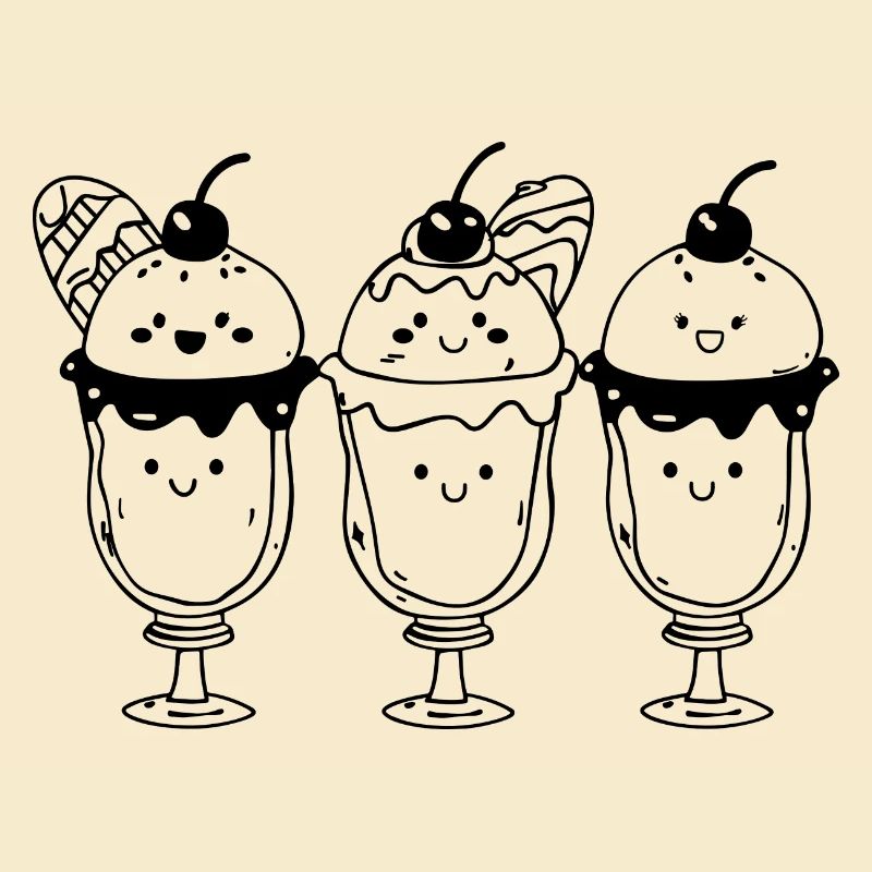 Cartoon Eisbecher