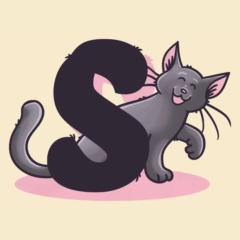 Katze Buchstabe S