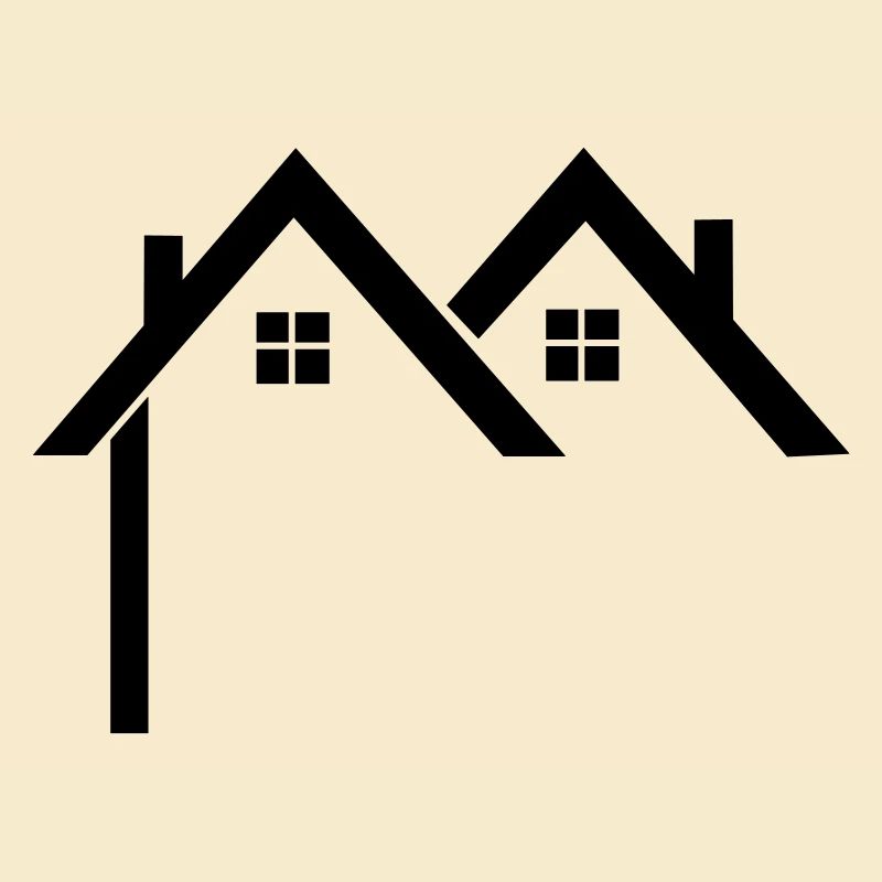 Quartier résidentiel Maisons avec logo