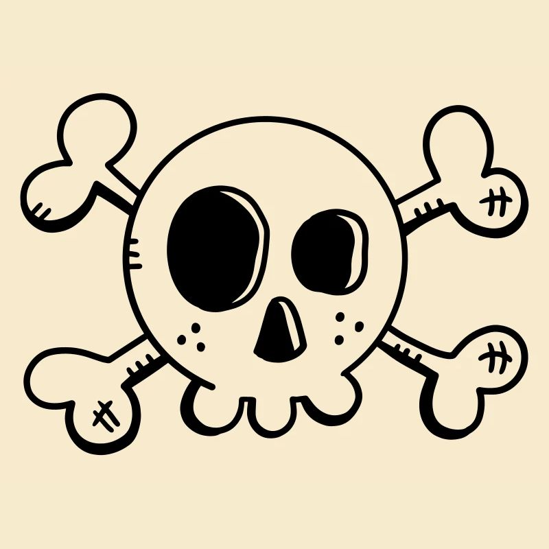 Comic Skull - Skull - Pirate - Skull