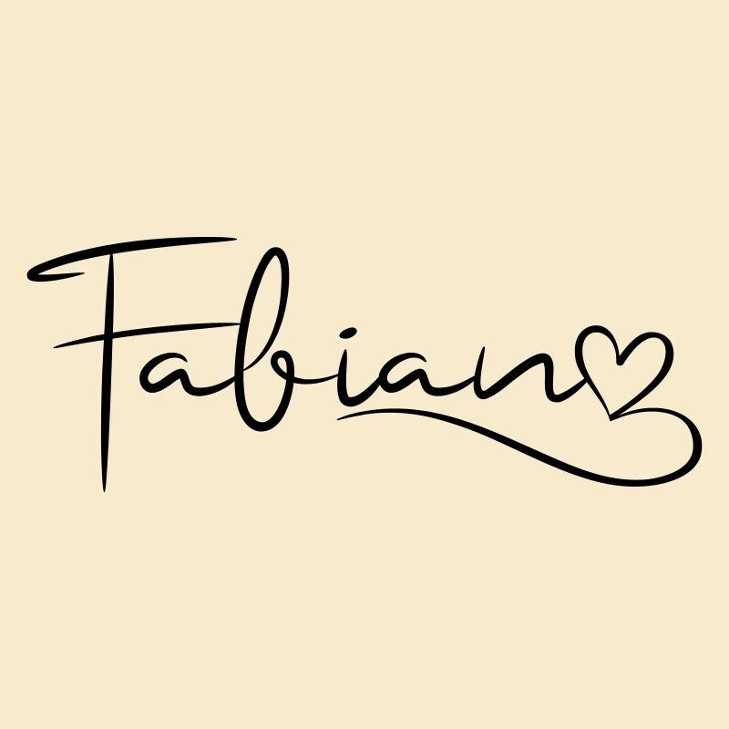 Fabian Surname First Name Heart Decor