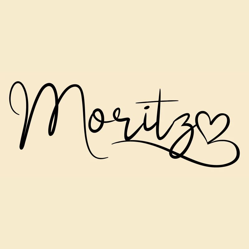 Moritz Last Name First Name Heart Decor