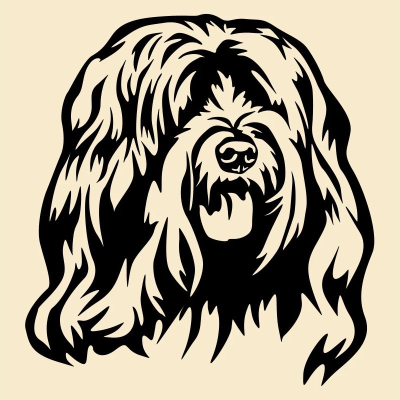 Tête de terrier tibétain