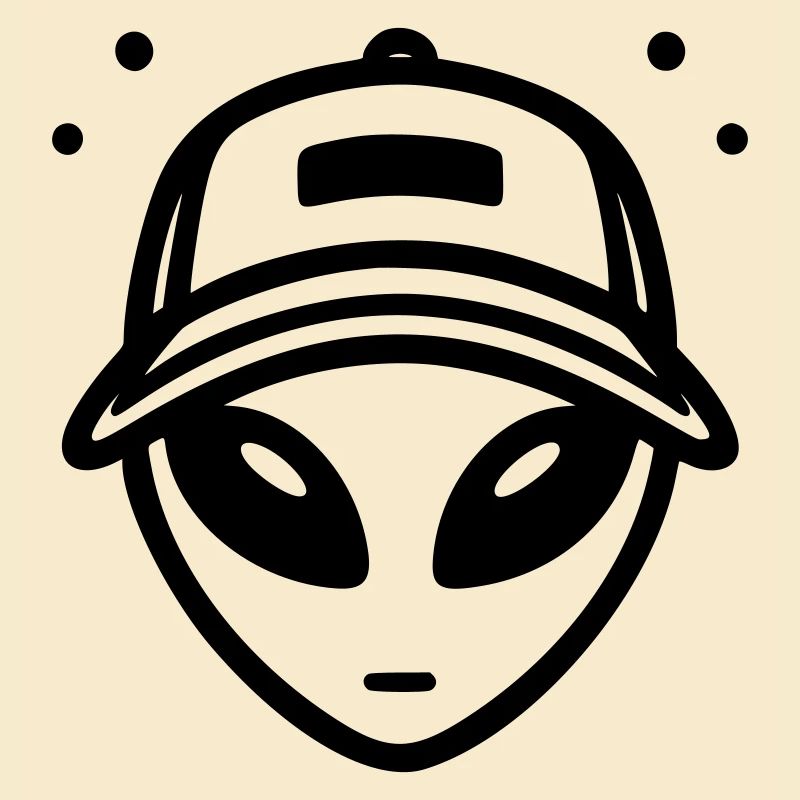 Alien mit Trucker-Mütze