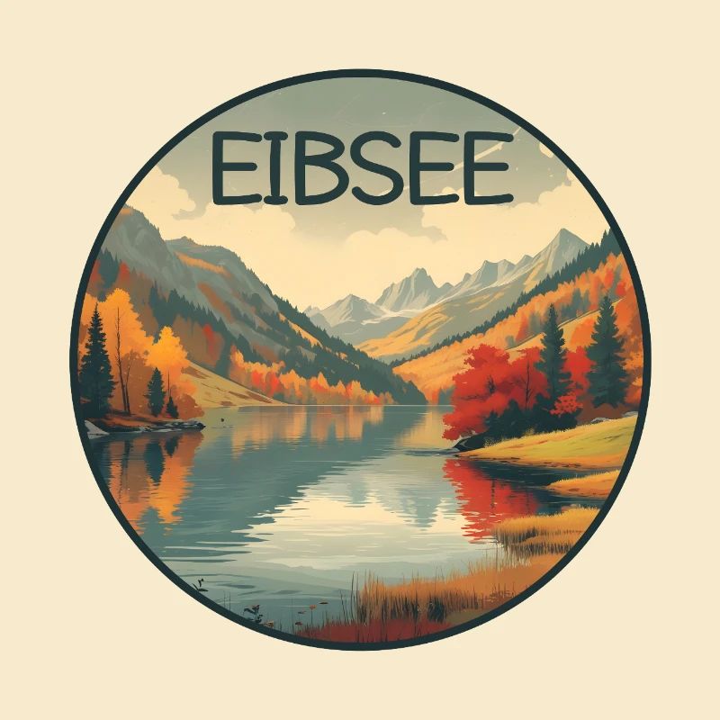 Eibsee retro bergsee