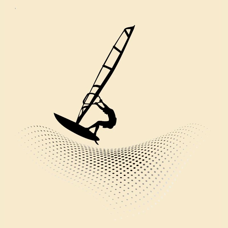 Windsurfers on points wave