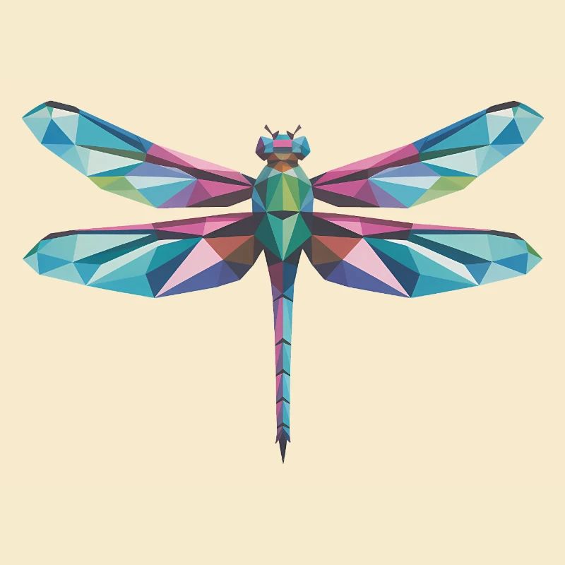 Libellule - Logo Low Poly cool