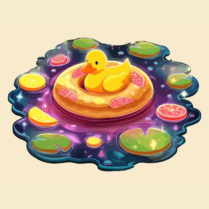 Des canards donuts dans le lac Galaxy