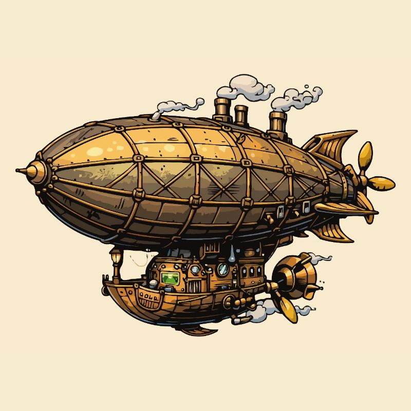 Steampunk Airship Zeppelin
