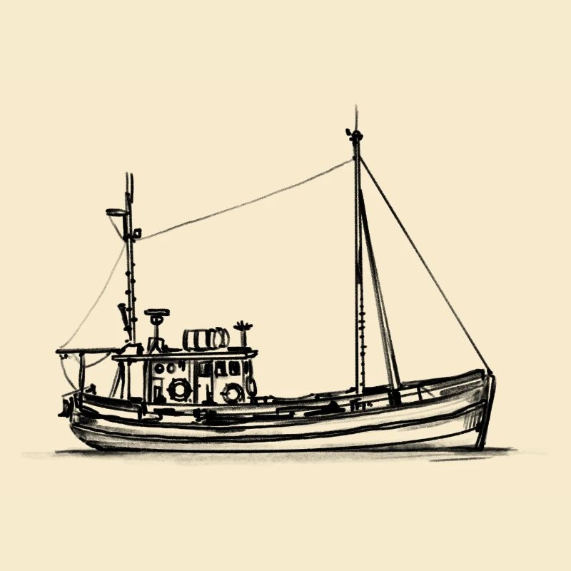 Fischkutter & Krabbenkutter - Illustration