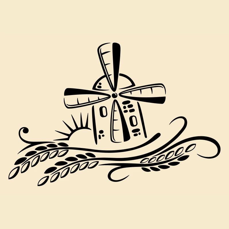 Baker, grain, mill, corn, sun