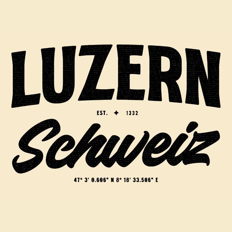 Lucerne Switzerland Design with coordinates