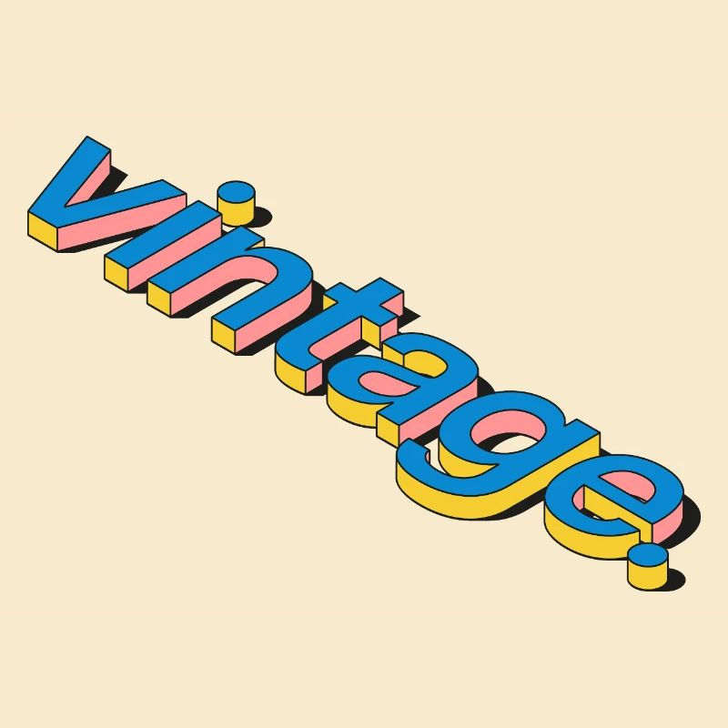 Conception de typographie 3D rétro vintage