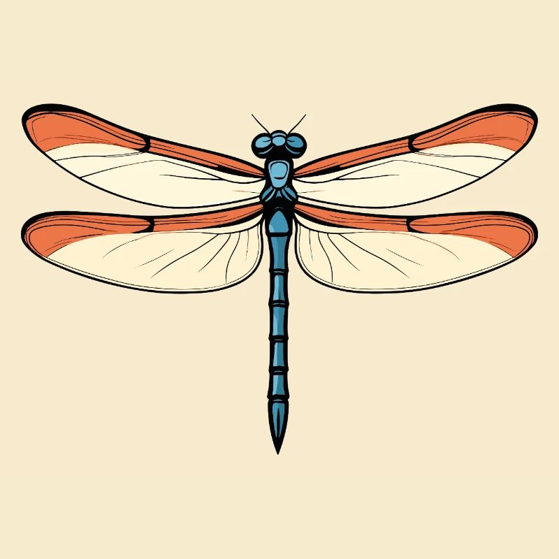 Libellule bleu-orangée