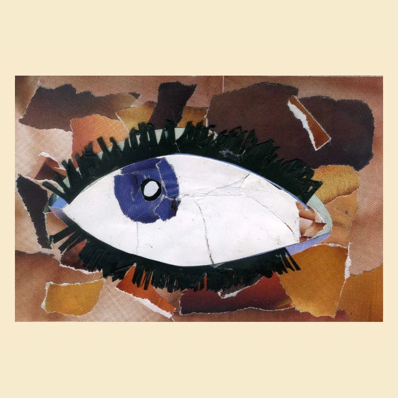 Abstrakte Collage Augenkunst