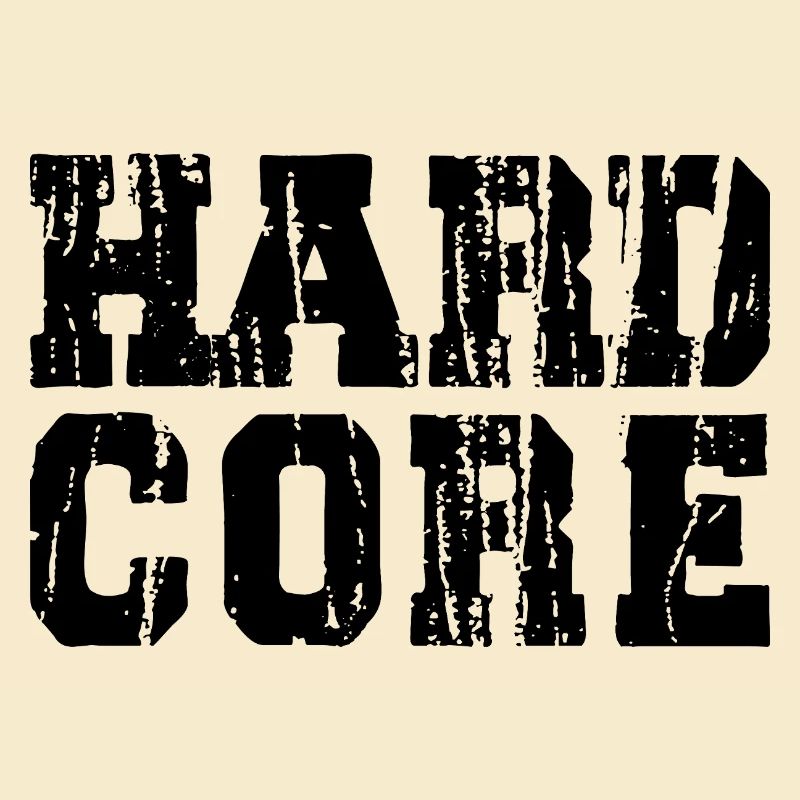 Hardcore Distressed and Bold Typography Logo