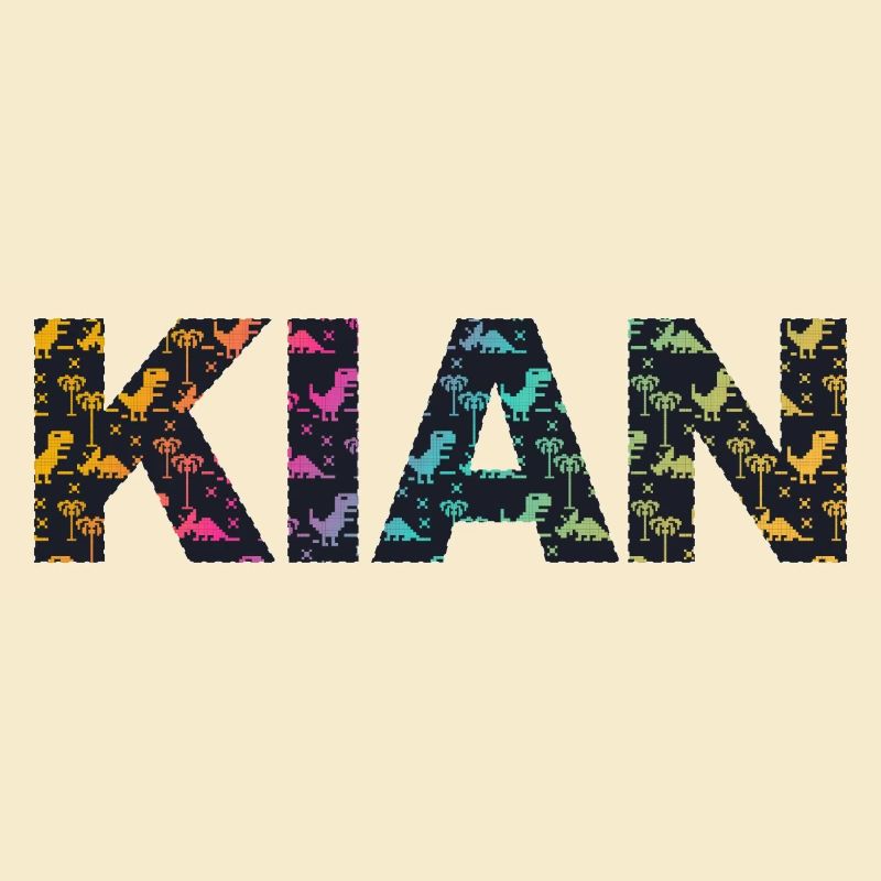 KIAN - Beautiful boy name with dinosaur