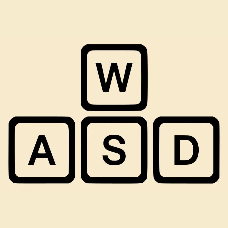 WASD Keys PC Gaming Nerd Vector