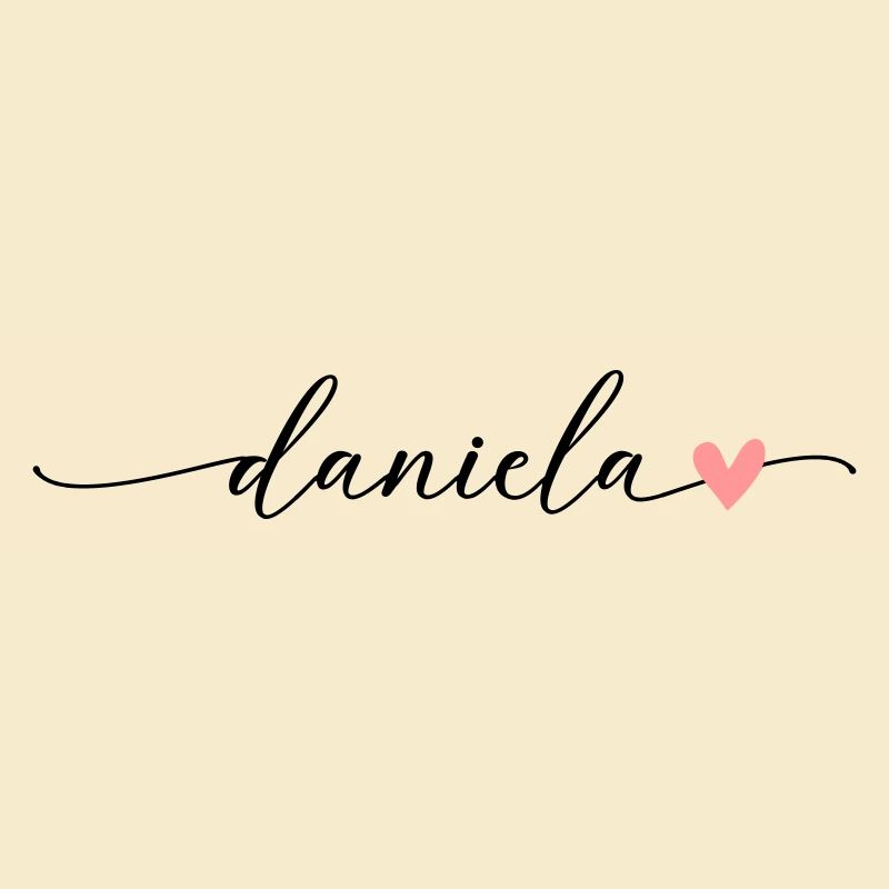 Daniela Last name First name Calligraphy Script