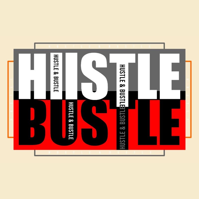 Hustle and bust motif with clear colour contrasts