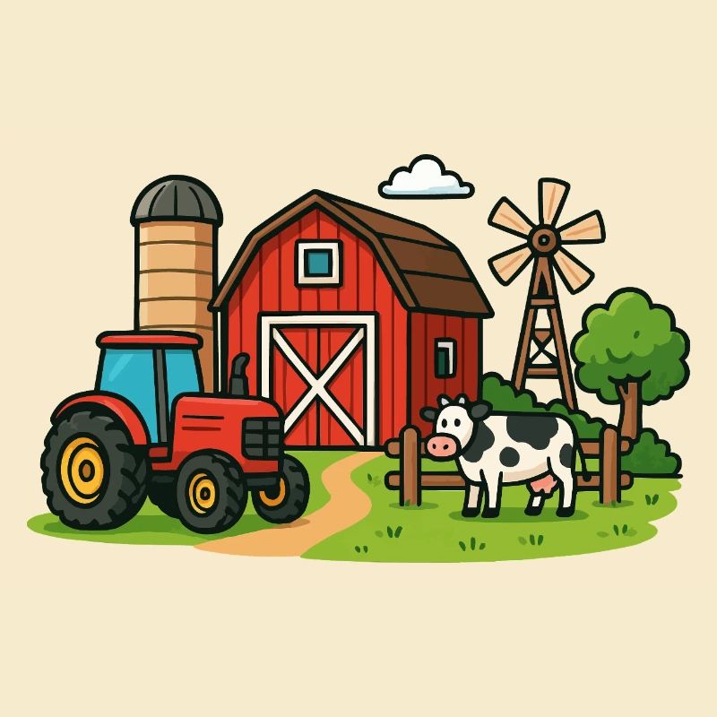 Rural Farm Scenery