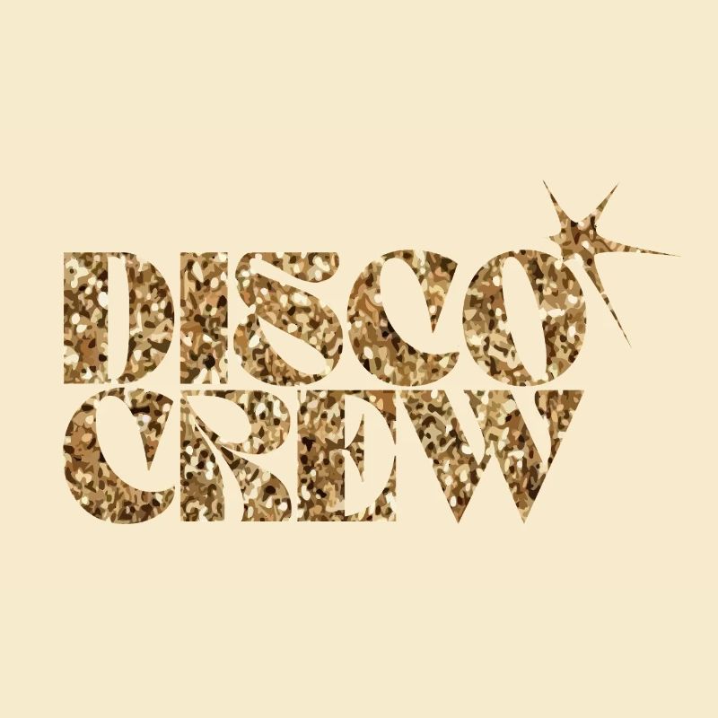 Disco Crew Glitter Gold Logo