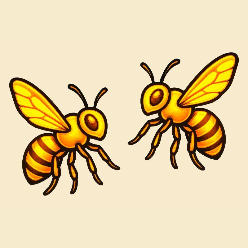 Glowing honey bees