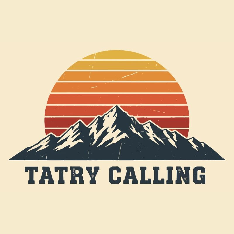 Tatry Calling Retro Mountain Sunset Design