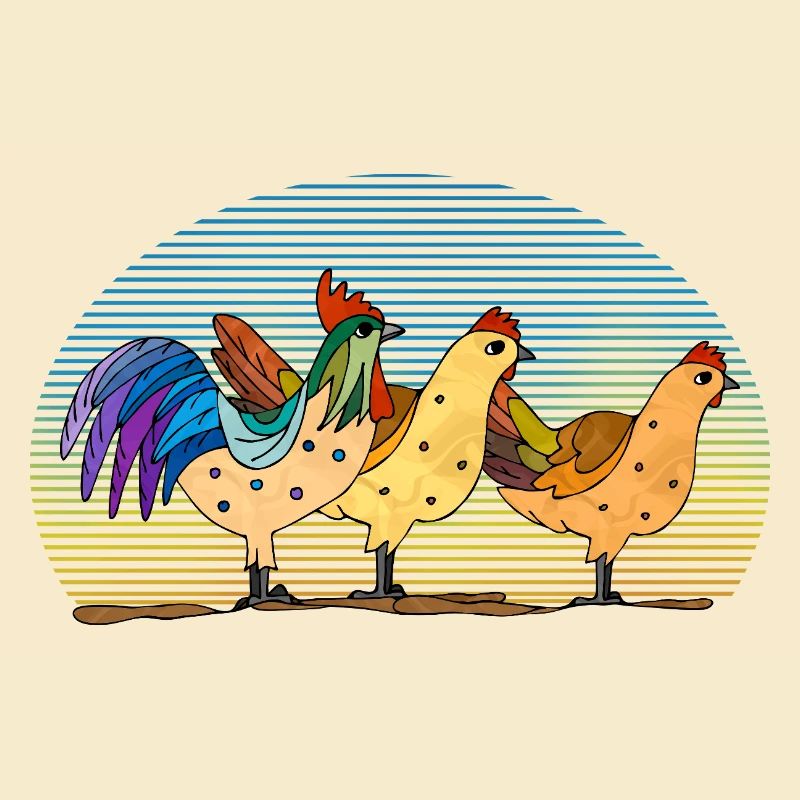 Rooster and chickens